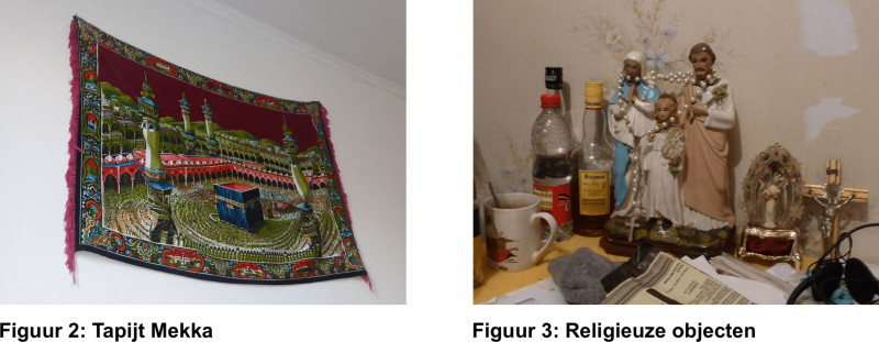Figuur 2: Tapijt Mekka			                                Figuur 3: Religieuze objecten    