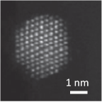 Nanodeeltje gezien door een elektronenmicroscoop