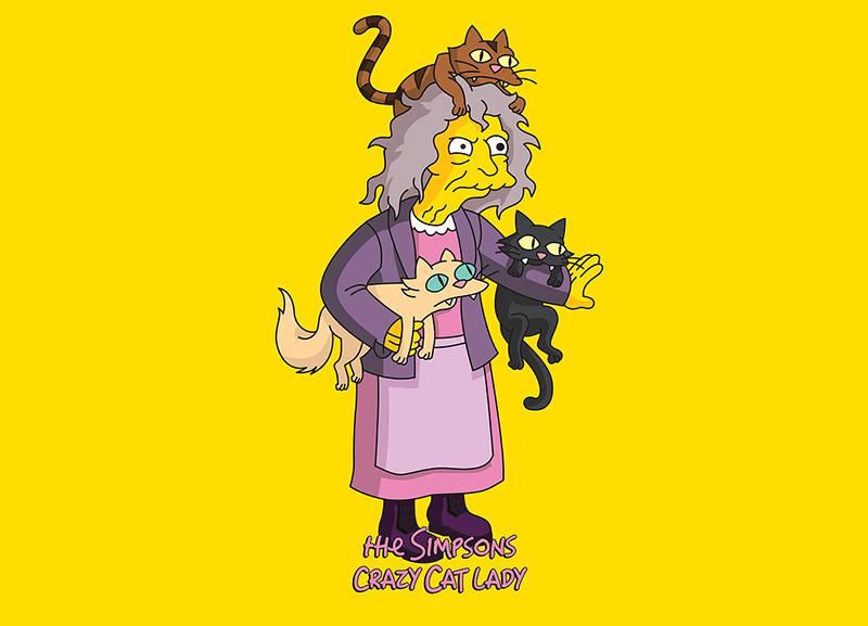 The Simpsons' crazy cat lady