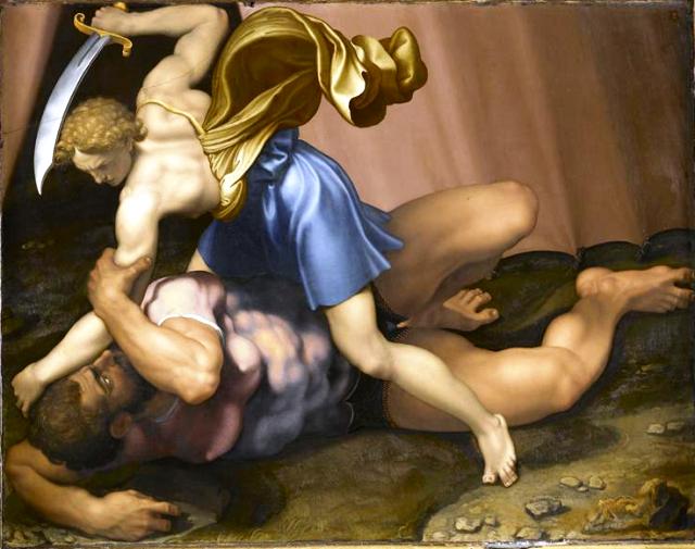 Daniele da Volterra (1509-1566) David et Goliath. Parijs, Musée du Louvre