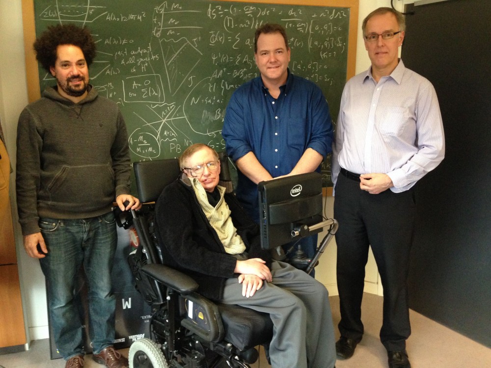 Stephen Hawking with New Computer