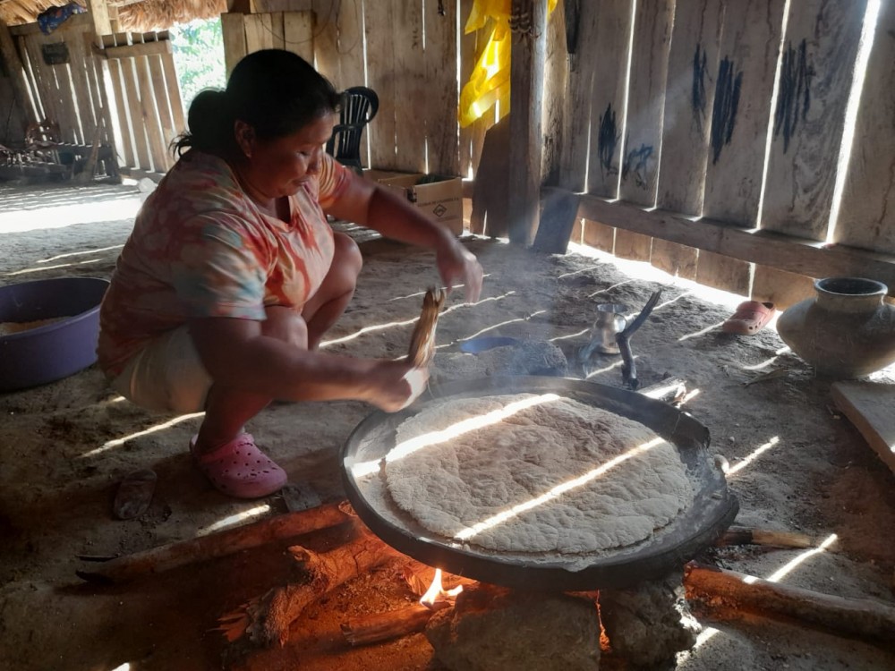 traditionele verwerking van cassave