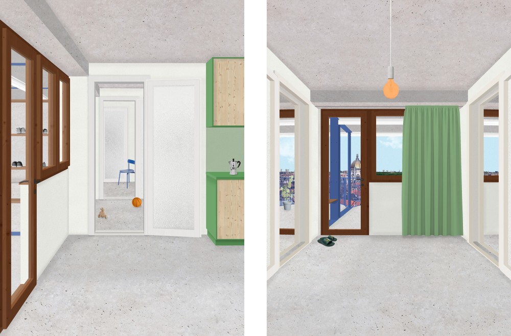 Transformatie en aanpasbaarheid van de leefruimtes - Enfilade_© Hannah Herrmann