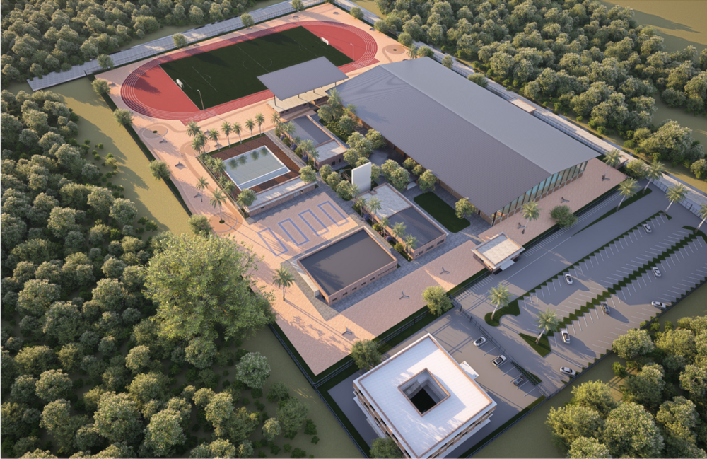 Plan toekomstige sportsite. 