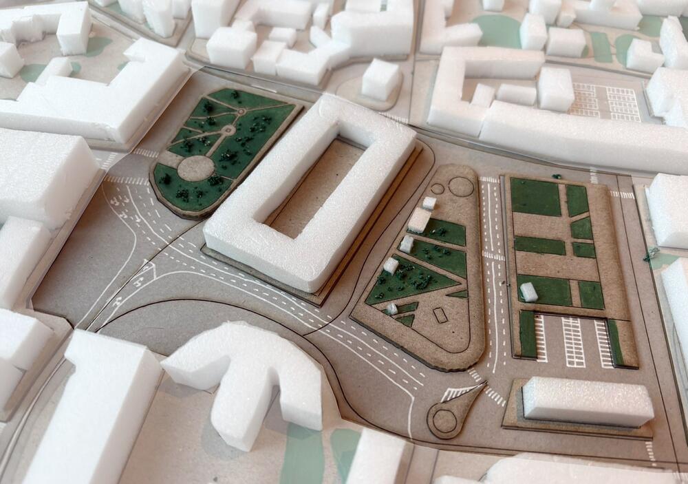 Maquette van Hostynyi Dvir en zijn omgeving (testcase)